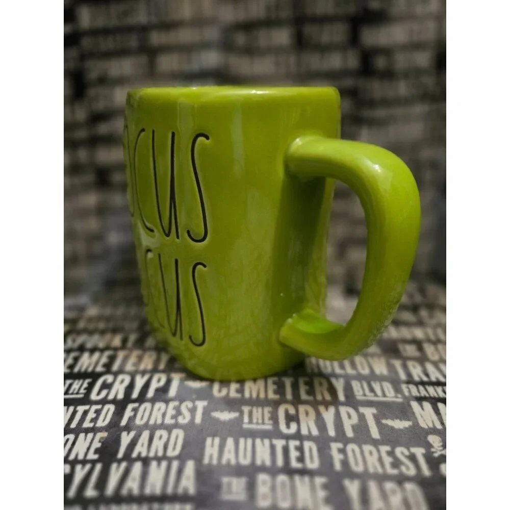 NWT Rae Dunn Neon Green Hocus Pocus Coffee Mug Halloween